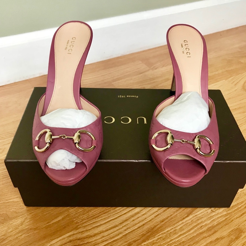 Gucci Embossed Sandals
